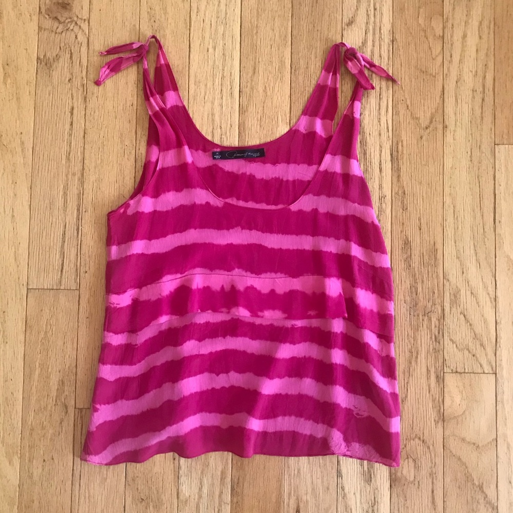 Patterson J Kincaid Pink Silk Top